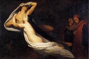 Ary Scheffer Shades of Francesca de Rimini and Paolo in the Underworld oil painting